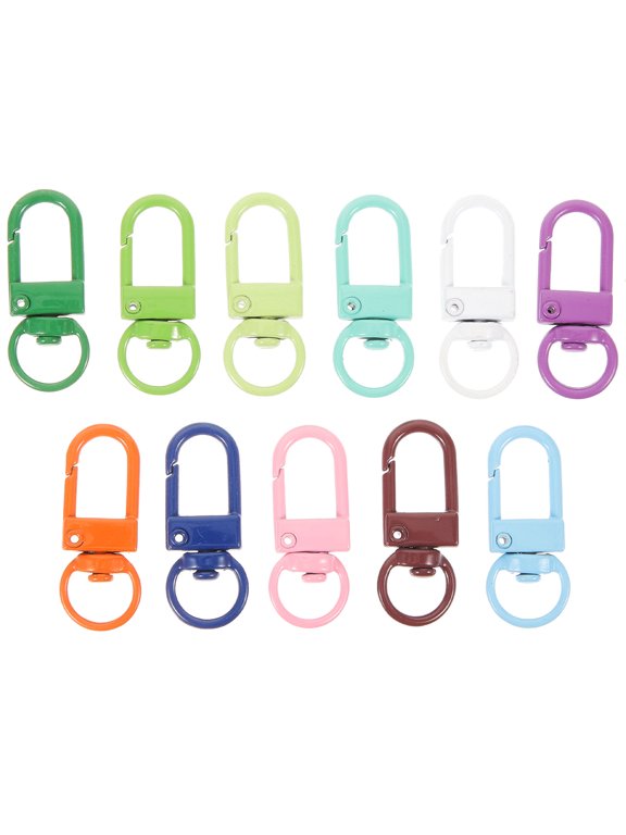 20Pcs 360 Degree Swivel Bag Hardware , Assorted Colors Metal Connectors for Purse Handbag Making Craft Supplies