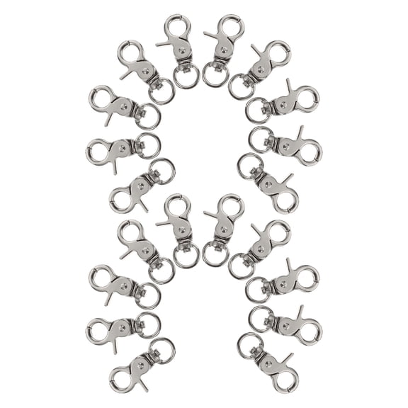 DEEPCRAFF 20Pcs Plated Silver Bird Cage Door Lock Buckles Metal Fasteners for Pet Cage Safety and Easy Access