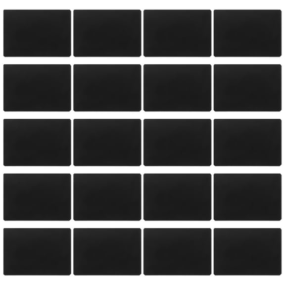DEEPCRAFF 20Pcs Black Plastic Price Tag Display for Store Food Snacks Erasable Labels
