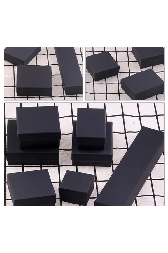 Elegant Black Jewelry Case for Rings and Earrings - Deepcraff 20Pcs