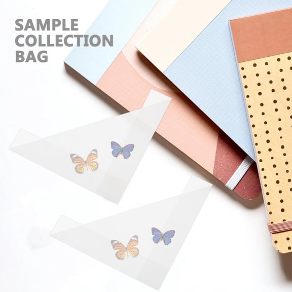 DEEPCRAFF 20Pcs White Triangle Paper Specimen Collecting Envelopes for Butterfly Storage and Sampling