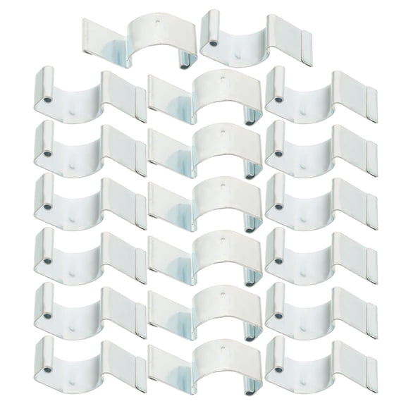 DEEPCRAFF Car Air Filter Housing Retainer Clips Durable Plated Silver Metal 20Pcs
