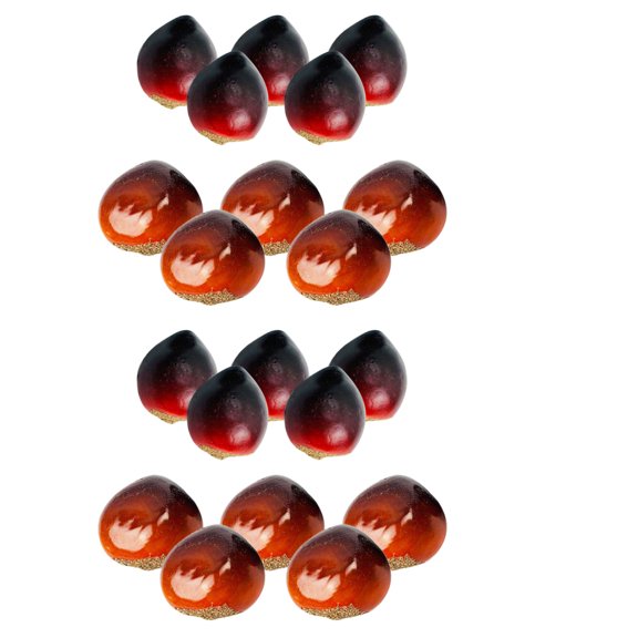 DEEPCRAFF 20-Piece Realistic Chinese Chestnut Models in Mixed Colors for Home, Shop, and Decorative Display