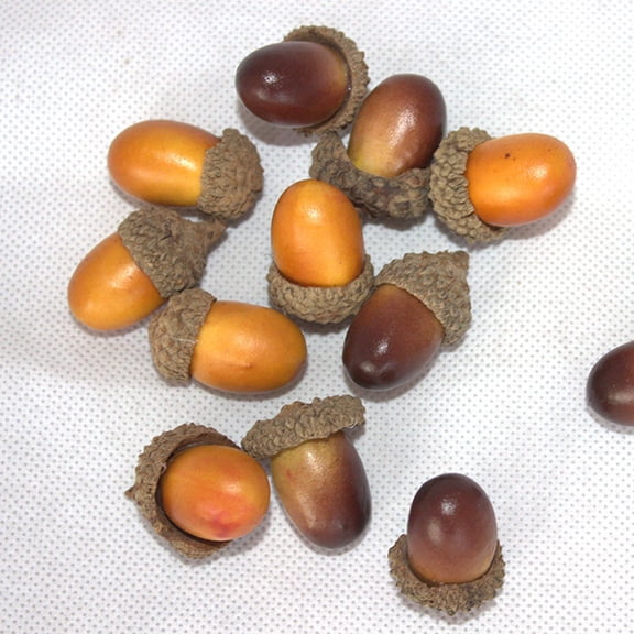 DEEPCRAFF 20Pcs Decor Fake Acorn Brown Eco Friendly Foam for Autumn Wedding Christmas Table Scatter