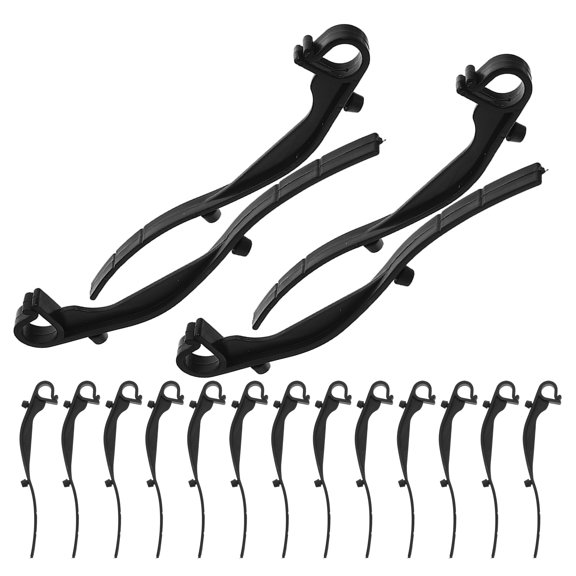 DEEPCRAFF 20Pcs Plastic Gutter Guard Clamps Black Quick Installation Clips for Garden Roof Gutter Screen Repair