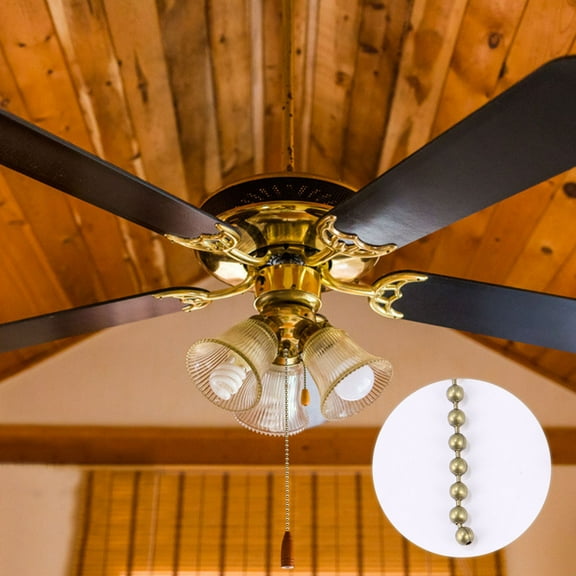 DEEPCRAFF 20Pcs Pull Chain for Light Fixture Replacement Metal on Off Switch Coffee for Fans