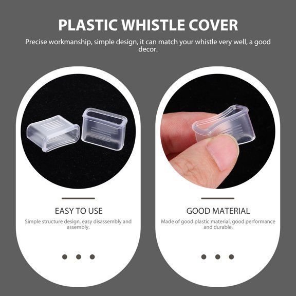 DEEPCRAFF 20Pcs Replaceable Plastic Whistle Covers Easy Install Durable Protector for Basketball Whistles