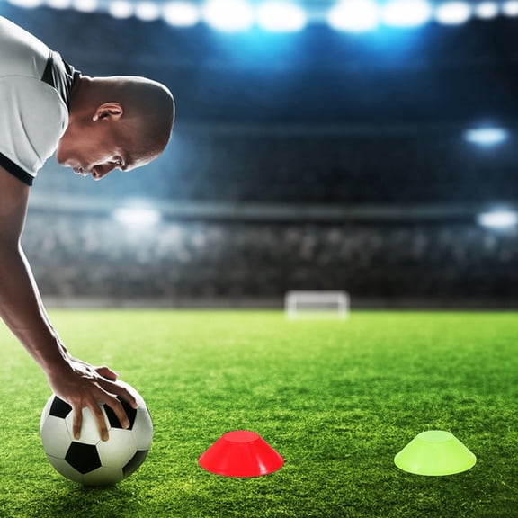DEEPCRAFF 20Pcs Soft Plastic Agility Cones for Soccer Practice Football and Basketball Training