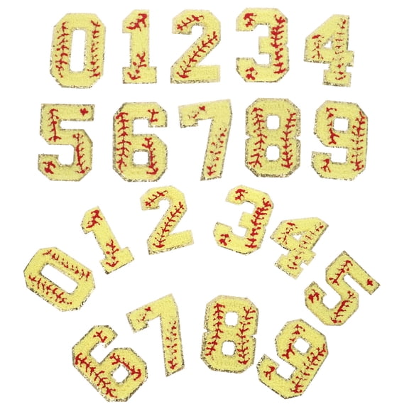 DEEPCRAFF 20Pcs Assorted Color Softball Iron on Patches with Unique Sports Applique Design