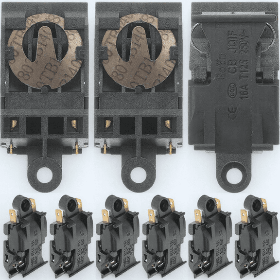 DEEPCRAFF Thermal Switch Black ABS for Home Use High Voltage and Current Reliability