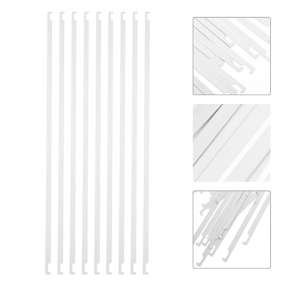 DEEPCRAFF 20-Pack White Metal Hanging File Bars for Office File Holders and Document Organizers