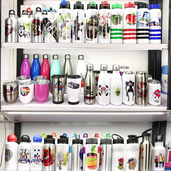 DEEPCRAFF 20Pcs White Shrink Wrap for Sublimation Tumblers Heat Transfer Film for Bottle Printing