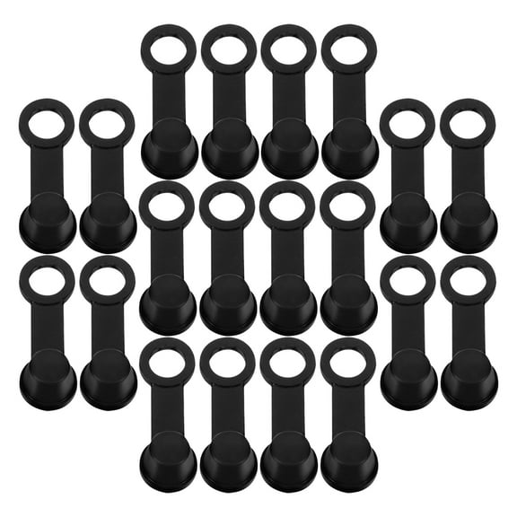 DEEPCRAFF 20pcs Brake Bleeder Cap Kit Rubber Black for Brake Maintenance Needs