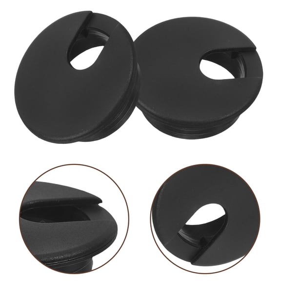 DEEPCRAFF Compact Desk Cord Organizer Cable Grommet Wire Hole Cover for Home