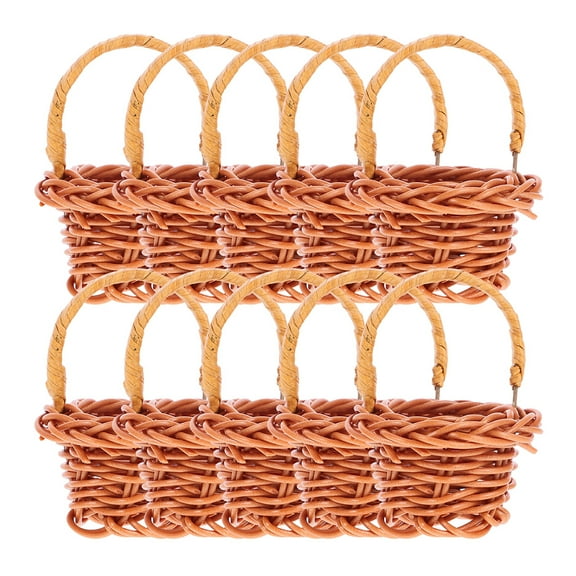 DEEPCRAFF Miniature Basket Mini Baskets Rattan 20Pcs for Garden