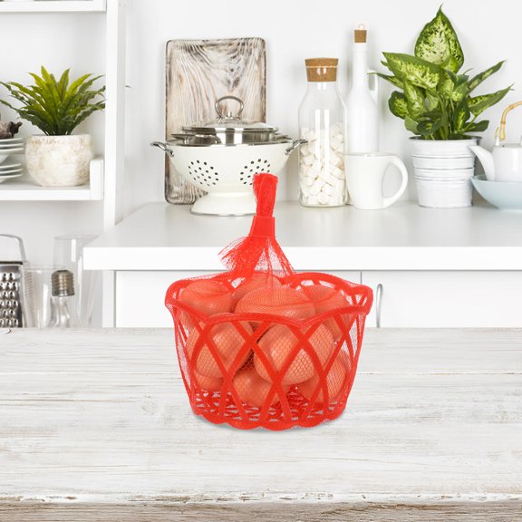 DEEPCRAFF 20set Plastic Egg Packaging Baskets, Red Stackable Mesh Crates