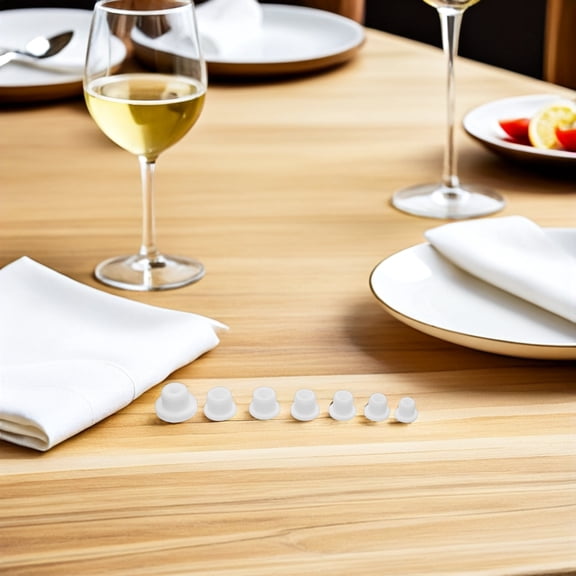 DEEPCRAFF 21Pc Silicone Salt and Pepper Stoppers White Reusable Kitchen Container Caps