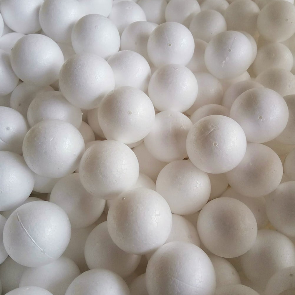 DEEPCRAFF 240Pcs White Solid Polystyrene Balls for Crafting Ornaments ...
