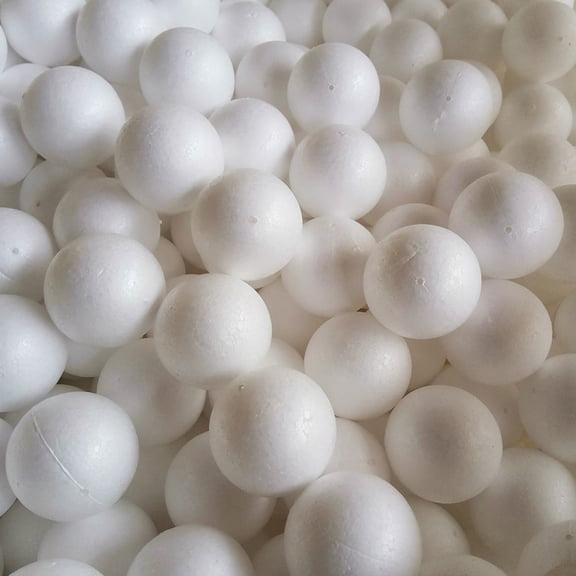 DEEPCRAFF 240Pcs White Solid Polystyrene Balls for Crafting Ornaments and Holiday Decor