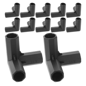 DEEPCRAFF 24Pcs Black 3 Way Greenhouse Frame Connectors Plastic Pipe Joint for DIY Garden Trellis