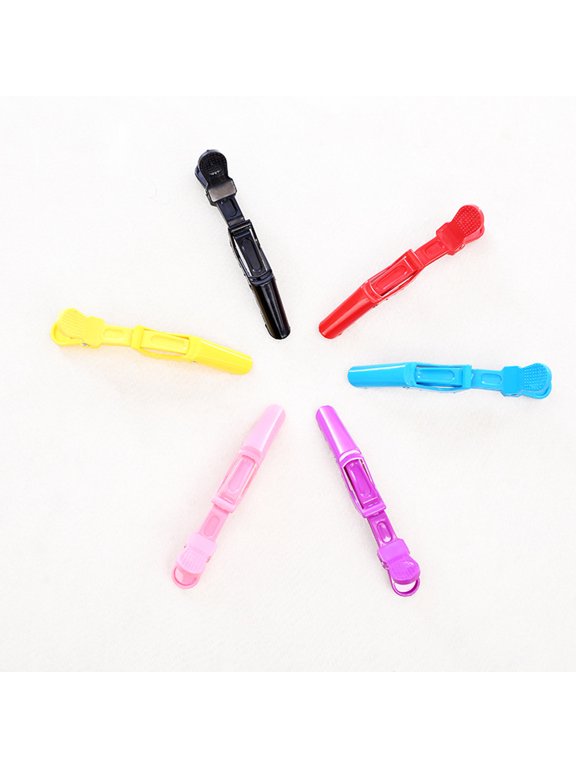 Assorted Color Hair Sectioning Clips, Anti-Rust Plastic for Easy Curling and Fastening, 24Pcs