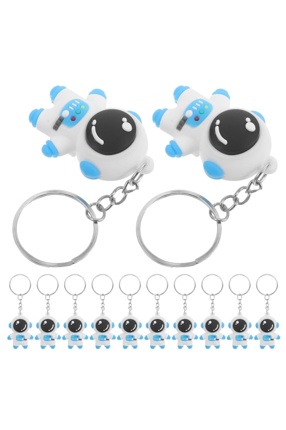 24Pcs Adorable Astronaut Pendant Keychain Assorted Color for Travel Party Decorations and Bags