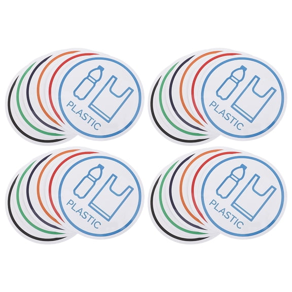 DEEPCRAFF 24Pcs Trash and Recycling Stickers Outdoor Weatherproof Self Adhesive Labels for Bins