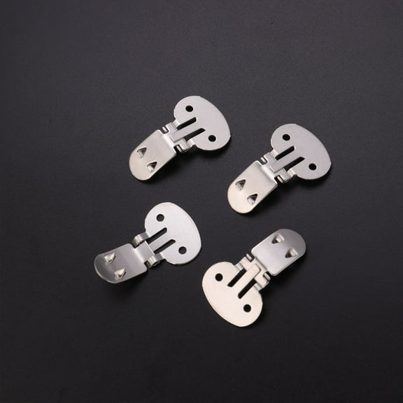 DEEPCRAFF 26-Piece Clear Shoe Clips Metal Flat Blanks for Customizing Shoes, Purses, and Craft Projects