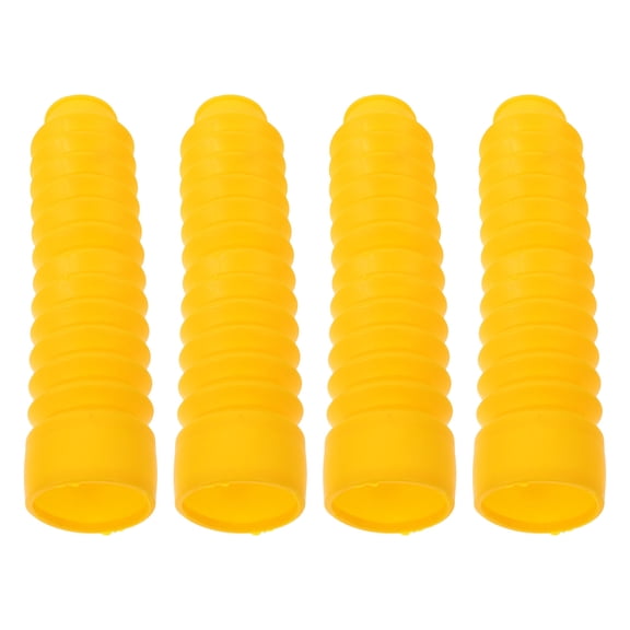 DEEPCRAFF 2Pairs Motorcycle Fork Shock Dust Guard Yellow Rubber Front Fork Protector