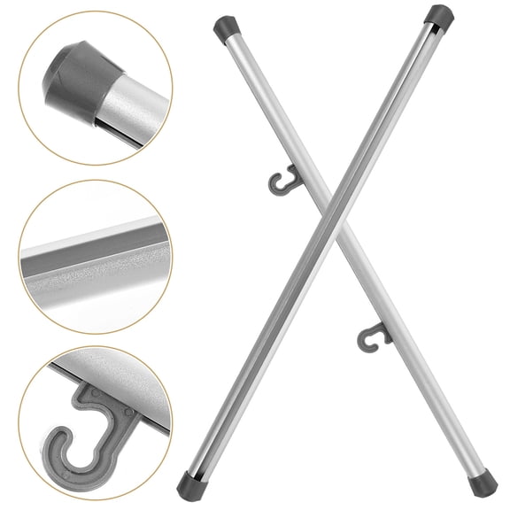 DEEPCRAFF 2Pairs Dowel Poster Hanger with Aluminum Alloy Clips for Posters Fabric and Canvas