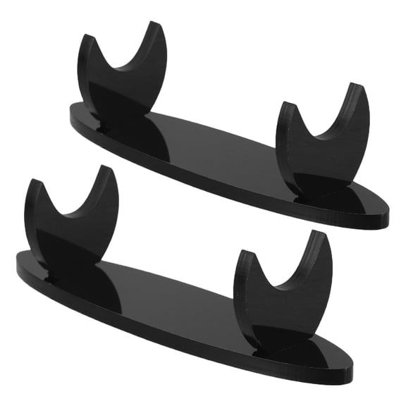 DEEPCRAFF 2Pcs Acrylic Flute Display Stand Black Compact Holder for Wind Instrument Organization