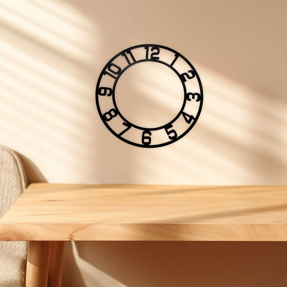 DEEPCRAFF 2Pcs Self Adhesive Acrylic Mirror Wall Clock Face Stickers with Arabic Numerals