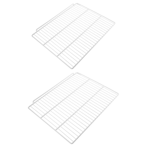 DEEPCRAFF 2-Pack White Wire Shelves for Refrigerator Storage, Space-Saving Dividers to Optimize Fridge Organization