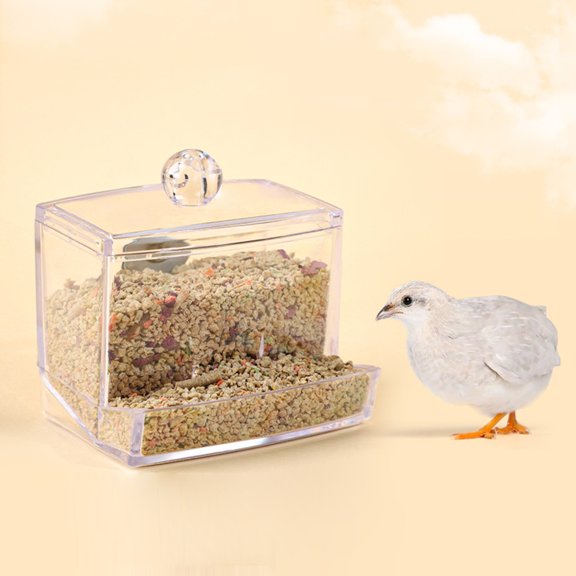 DEEPCRAFF 2Pcs Automatic Bird Feeder Clear Foraging Feeder Durable Food Dispenser