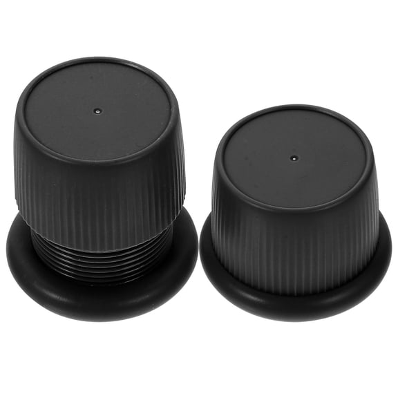 DEEPCRAFF 2Pcs Adjustable Black Bed Stoppers for Headboard Wall Protector with Stabilizer Anti Noise Bumper