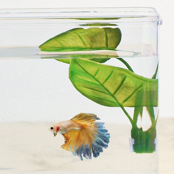 DEEPCRAFF 2Pcs Betta Leaf Resting Bed with Suction Cup for Aquarium Fish Tank Accessory