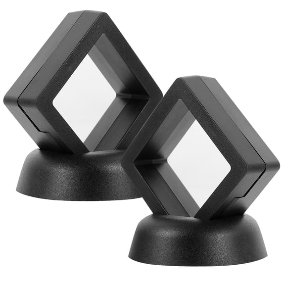 DEEPCRAFF Deepcraff 2Pcs Black Coin Display Case, Floating Frame for Coins and Medallions