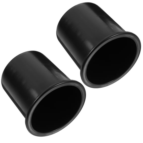 DEEPCRAFF 2Pcs Black Plastic Armrest Cup Holder Insert for Sofa Couch Recliner with Spill Resistant Fit