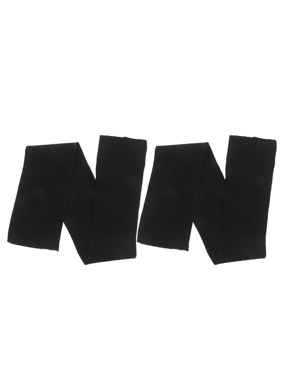 Cotton Ribbing Collar Trim Black for DIY Clothing Projects 2Pcs