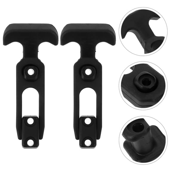 DEEPCRAFF Black Rubber Latches T-Handle Hasp for Toolboxes Durable Metal