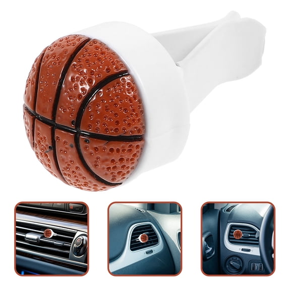 DEEPCRAFF 2-Pack Brown Basketball Car Vent Clip Air Freshener Diffuser for Vehicle Interior Decoration and Fragrance