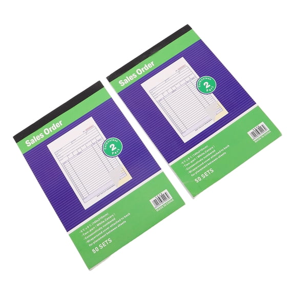 DEEPCRAFF 2Pcs Money Receipt Book White with Easy Format for Quick Recording in Office Settings