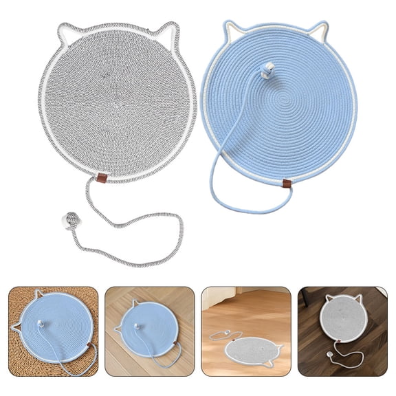 DEEPCRAFF 2-Pack Cat Scratch Mats with Anti- Backing for Furniture and Couch at Home