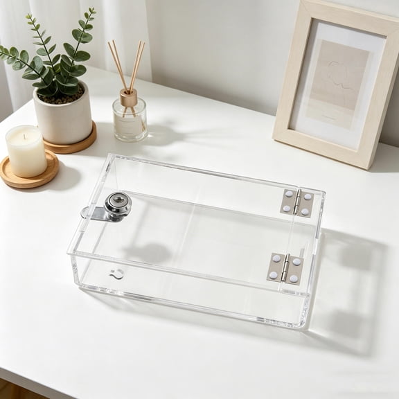 DEEPCRAFF 2Pcs Clear Phone Storage Locker with Robust Lock for Mobile Phone Focus and Security