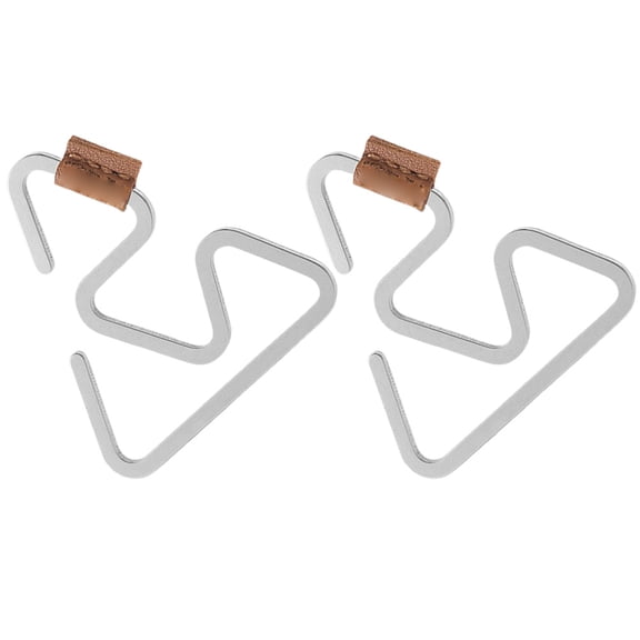 DEEPCRAFF Compact Stainless Steel Hanger Plated Silver for Camping and Climbing Activities 2Pcs