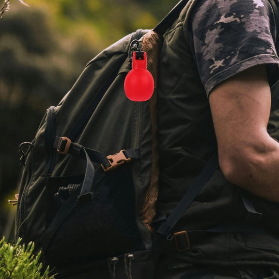 DEEPCRAFF 2Pcs Small Red Hand Squeeze Whistle Outdoor Survival Whistle for Hiking Sports