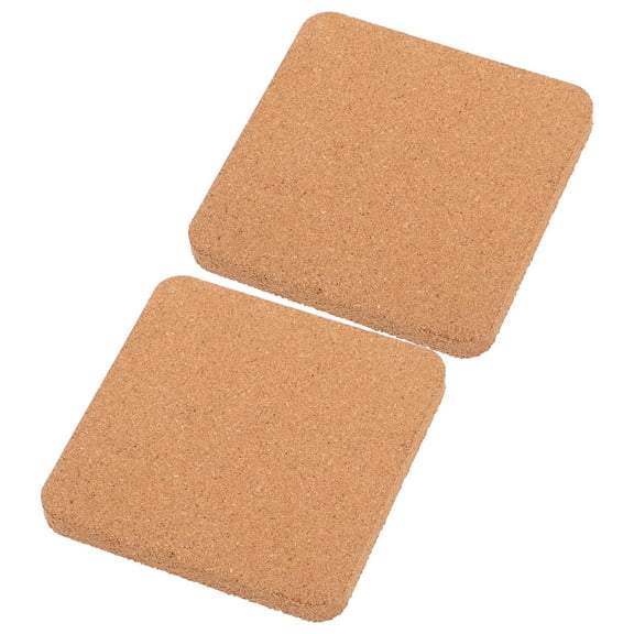 DEEPCRAFF 2Pcs Small Cork Board for Office Wall Decoration and Photo Display Khaki 5.89X5.89X0.59in
