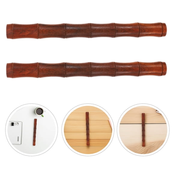 DEEPCRAFF 2Pcs Portable Wooden Incense Storage Box Dark Red with Aromatherapy Design for Home Use