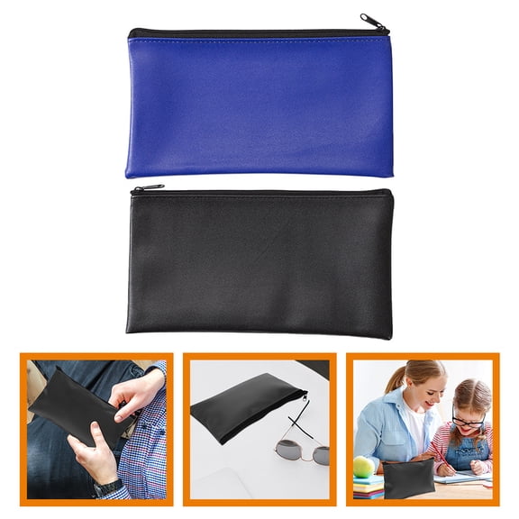 DEEPCRAFF 2-Pack Document Pouch with Zipper, Portable File Organizer and Receipt Holder, Assorted Colors