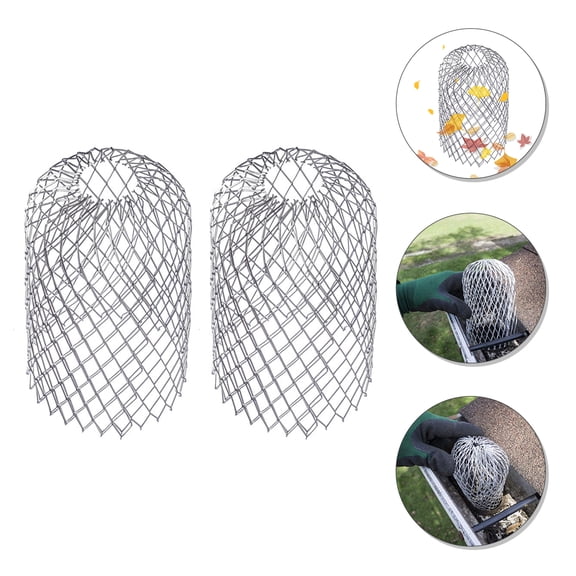 DEEPCRAFF 2Pcs Drain Pipe Mesh Filter Anti Leaf Clog Preventer For Safe Practical Roof Drainage 15x7.5in